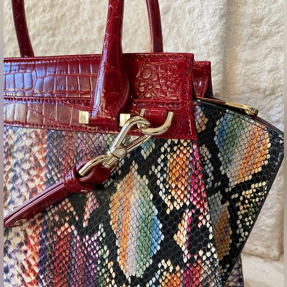 RARE♥️EMBER VERACRUZ PRISCILLA Satchel by BRAHMIN with matching JOURNAL+⭐️CHARM! - Picture 6 of 14